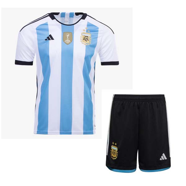 3 étoiles Maillot Argentine Domicile Enfant 2022